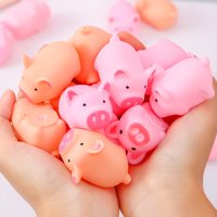 Cartoon Pig Pet Stress-Relieving Squeeze Toy Bouncing Animal Toy for Anxiety Relief Fun Gift for Boys Girls Kids & Adults