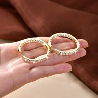 Anziw 2026 New 14k Gold Filled Earring 3mm Cubic Zirconia Hoop Huggie Big Earrings Round Cut for Women Wedding Fine Jewelry Gift