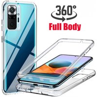 360 Shockproof Clear Case For Xiaomi Mi 14T 15T Redmi Note 14 Pro 13 14C 13C 15 POCO X6 X7 F8 Double PC PET Front Back Cover