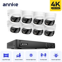 ANNKE 4K Outdoor Video Security Camera System 180° Dual Lens Security IP PoE Camera Smart Human Vehicle Detection 8MP POE Cam