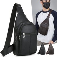 New Soft Leather Shoulder Bag Large Capacity Business Versatile Fashion Crossbody Bag PU Texture Commuter Men's Chest Bag