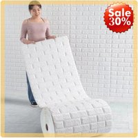 3D Soft Foam Brick Wallpaper Sticker Roll DIY Self Adhesive Living Room Home Kitchen Bathroom Decorative Wall Paper