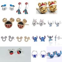 Exquisite Anime Earrings, Duck, Rabbit, Teddy Bear 925 Silver Pendant,Original Bracelets, DIY Accessories, Exquisite Jewelry