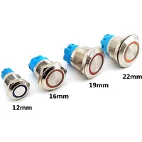 Metal Button Switch 12 / 16 / 19 / 22mm Power Button 5V 12V 24V 220V Waterproof Round Button LED Light Self Locking Reset