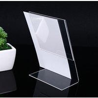 9Pcs Acrylic Price Tags L Shaped Display Stand Slanted Sign Holders Menu Card Table Top ganizer Elegant Appearance Lightweight
