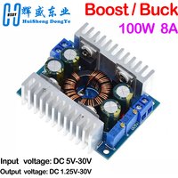 DC 5-30V to 1.25-30V 8A Automatic Step UP/Down Converter Boost/Buck Voltage Regulator Module Charger Power Converter DIY KIT