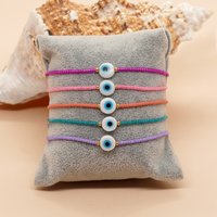 Go2boho-Bracelets de perles colorées avec breloque mauvais œil, tendance, été, bijoux faits à la main, cadeau pour femme