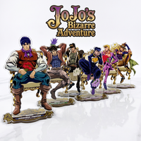 JoJo's Bizarre Adventure Throne Ver Double Sided Acrylic Stand Keychain 2026 New Jotaro Giorno Joseph Desk Decor Collect Gifts