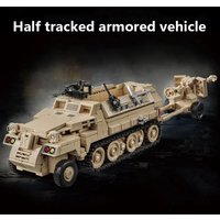 562pcs Unique Maus Half-Track Armored Vehicle Building Blocks - Massive WWII German Tank Model Kit for Adults Display