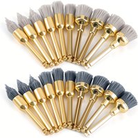 10pcs Dental Silicon Carbide Aluminium Oxide Polishing Brush Latch Bowl Flat Prophy Brushes for Contra Angle RA2.35mm