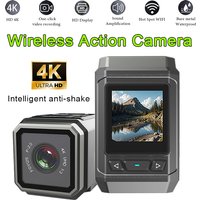 HD 4K Action Camera Wireless Wi-Fi Mini Outdoor Sports Cam Waterproof Multi-Function Cycling Recorder Wearable Helmet Cam