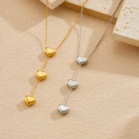 316L Stainless Steel Heart Love Pendant Necklace For Women Fashion New 18K Gold Plated Neck Chain Jewelry Collar Gift