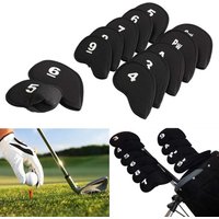 10Pcs Tragbare Golf Club Eisen Kopf Abdeckungen Schutz Golfplätze Kopf Abdeckung Set Headcover Schutz Golf Liefert