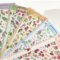 Cartoon Animal Laser Card Stickers Korean Same Cute Cat Dog Bear Sheep Deer Gooka for Craft Creative Supply