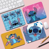 Cute anime couple Stitch Gaming Mouse Pad XS Small Mousepad For PC Gamer Desktop Decoration Office Mouse Mat Deskmat Rug
