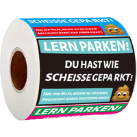 160 Pcs Funny German Parking Warning Stickers , Humorous Car Reminder Labels with Cartoon Design, Single Use,Car Stickers.
