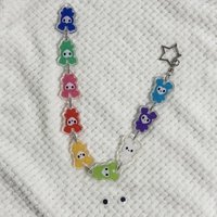 KPOP Lovely Keychain Cartoon Figure Acrylic Long Chain Pendant Keyring Sana Mina Momo DaHyun JiHyo Bag Accessories Fans Gift