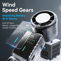 3-in-1 Portable Cooling Fan 16,000 RPM 100-Speed Touch Control & LED Display Turbo Cooling Fan