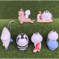 New Rabbit And Ocean Partner Aquarium Limited Edition Blind Box Sea Elf Penguin Action Figure Keychain Bag Pendant Festival Gift