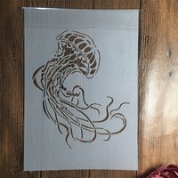 A4 29cm Jellyfish DIY Layering Stencils Wall Painting Scrapbook Coloring Embossing Album Decorative Template