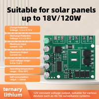 12V 12A MPPT Solar Charge Controller Module, 4G Monitoring Power Supply, Ternary Lithium 3S / Lithium Iron Phosphate 4S Module