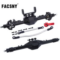 CNC Aluminum Front Rear Axle Straight Complete Axles Set For 1/10 Axial SCX10 II 90046 90047 RC Crawler Upgrade Parts