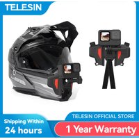 TELESIN Motorcycle Helmet Mount Strap Flodable Front Chin Mount for GoPro Hero 13 12 11 10 9 8 7 6 5 DJI Osmo Action Insta360 TELESIN Motorcycle Helmet Mount Strap Flodable Front Chin Mount for GoPro Hero 13 12 11 10 9 8 7 6 5 DJI Osmo Action Insta360
