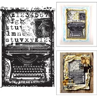 New Retro Typewriter Pattern Clear Stamps For DIY Craft Making Greeting Card Album Paper Scrapbooking No Metal Cutting Dies