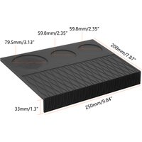 IKAPE Espresso Tamping Mat, Food Grade Silicone Coffee Tamper Mat, Portafilter Tamp Mat Espresso Accessory for Baristas, Black