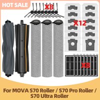 Fit For MOVA S70 Roller / S70 Pro Roller / S70 Ultra Roller Main Side Brush Cutting Brush Hepa Filter Roller Mop Dust Bag Parts