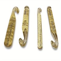 4Pcs Chunky Crochet Hooks Set 12-20mm Large Lemon Yellow Acrylic Needles, Ergonomic Grip for Thick Yarn, Blanket & Scarf Weaving