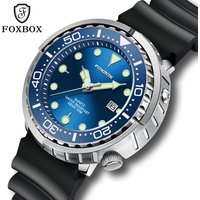 LIGE montre de plongée hommes FOXBOX haut de gamme montre en Silicone pour hommes mode étanche Sport militaire chronographe montres à Quartz
