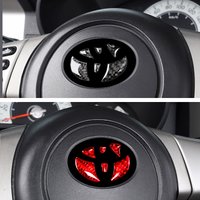 New FitFor Toyota Corolla Rav4 CHR Auris Camry Prius Yaris Carbon Fiber Car Steering Wheel Emblem Badge Sticker Glue Trim Decals