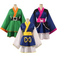 Anime HUNTER×HUNTER GON FREESS Kurapika Kimono Suit Cosplay Costume Dva Lolita Skirt Woman Party Clothes Halloween Costume