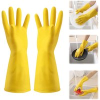 1-10PCS Household Rubber Gloves For Dishwashing Waterproof Thickened Beef Tendon Latex Labor Protection Wear-Resistant Kitchen