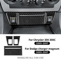 Real Soft Carbon Fiber For Chrysler 300 300C 2005 2006 2007 Dodge Charger Magnum Car Ashtray Panel Sticker Trim Accessories