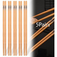 5Pairs Japanese Bamboo Chopsticks for Sushi Non-Slip Food Sticks Hot Pot Reusable Chinese Chopsticks Tableware Kitchen Tools