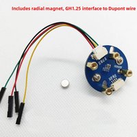 AS5600 12-Bit High Precision Magnetic Encoder Module I2C Angle Speed Sensor with Radial Magnet and Mounting Holes for FOC