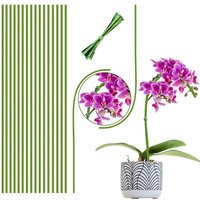 20Pcs Single Stem Plant Sticks Potted Plants Flowers Indoor Outdoor Plants Plant Support Stakes Garden Bendable Plant Stakes