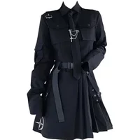 Spring Harajuku Streetwear Two-Piece Skirt Spring Oversize Punk Chain Ribbon Skirts Women 2 Piece Suit for Female