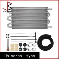 Universal type Heavy-Duty 6-Row Radiator Superior Heat Dissipation for Engine Transmission - Fast Cooling & Easy Install