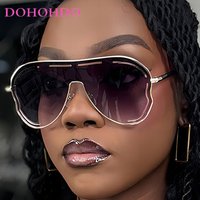 Retro Hollow Out Oversized Pilot Women Sunglasses Luxury Brand Men Sunglass Outdoor Drive Travel Shade UV400 Lentes De Sol очки