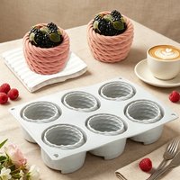 Hemp Rope Flower Basket or Bamboo Woven Flower Basket Design French Mousse Cake Mould Silicone Cake Mold Kitchen Dessert Tools