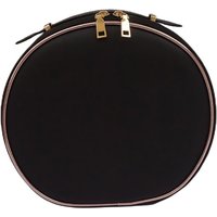 Round Leather Makeup Bag with Removable Dividers Large Capacity Portable Waterproof Cosmetic Bags Women Travel Toiletry Pouch