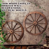 American Country Wheel Decorative Wall Hanging Nordic Ins Home Decoration Round Retro Wood Products