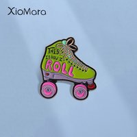 THIS IS HOW I ROLL Enamel Pins Multicolor Roller Skates Metal Brooches Lapel Badge Backpack Clothes Jewelry Gift for Friends