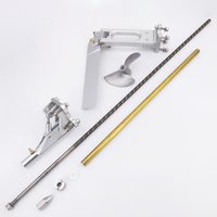 RC Boat Shaft 6.35mm I/4" Flexible Shaft Stinger Strut Propeller 160mm Rudder Kits for Gas/Nitro RC Speed Boat Vee Oval
