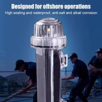 Outdoor Waterproof Solar Net Mark Light Solar Dual Mode Anchor Light Buoy Signal Light 1800mAh Battery Outdoor