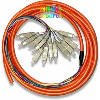 12Core Fiber Pigtail SC 50/125 1G OM2 12 Core Distribution Bundle Cable GoodFtth