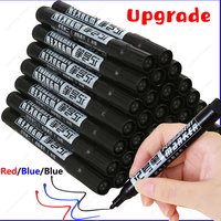 Oil-based Marker Pen Waterproof Quick Dry Black Blue Red Ink Permanent for Metal Glass Stationery Drawing Art School Supply